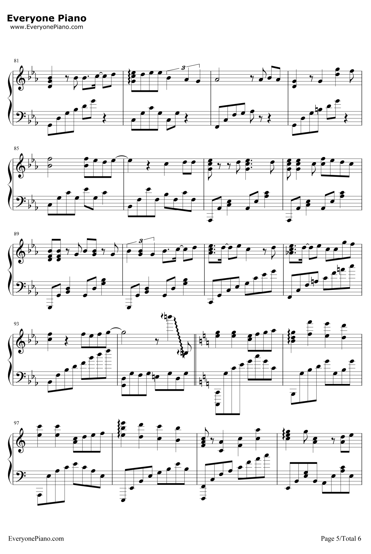 渐渐被你吸引钢琴谱-FIELDOFVIEW-龙珠GT片头曲5