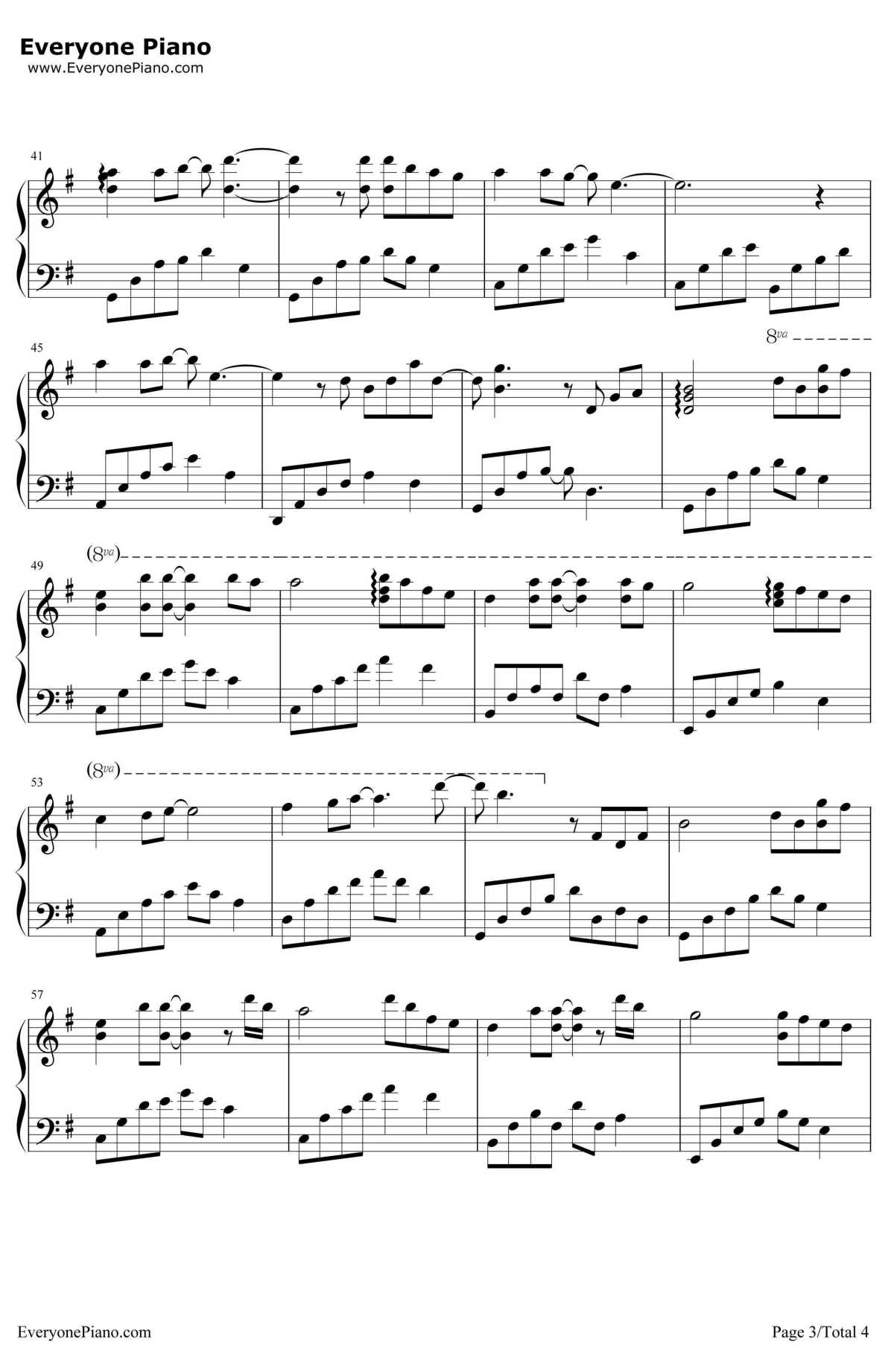 陪伴的幸福钢琴谱-石进-夜的钢琴曲Ⅲ3