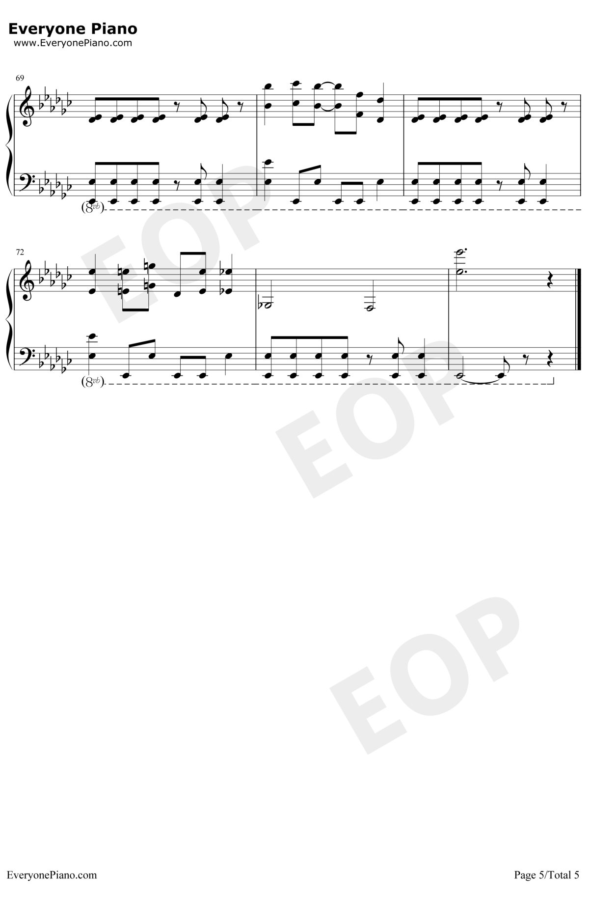 Black Rover钢琴谱-Bickeblanka-黑色五叶草OP35