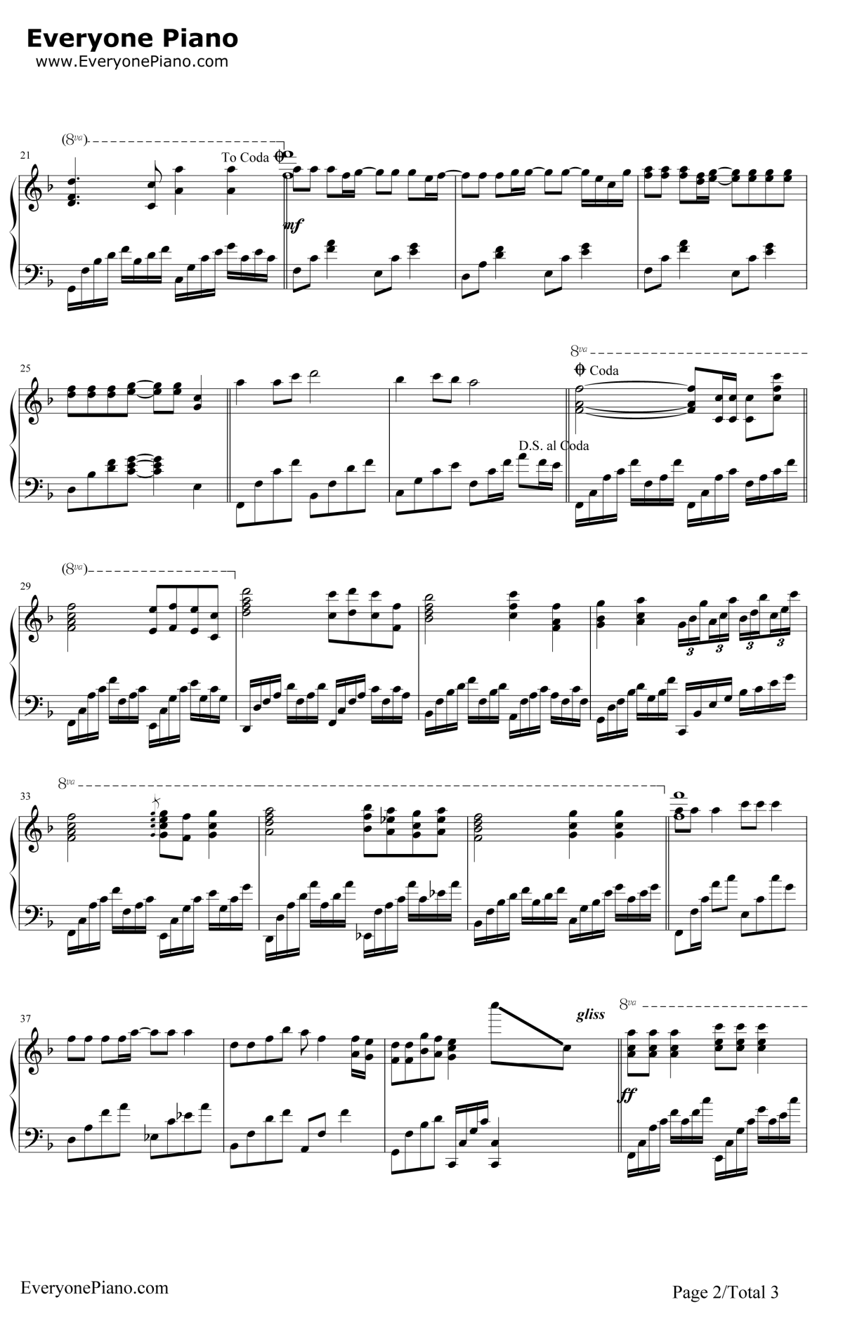 A Little Love钢琴谱- 冯曦妤2