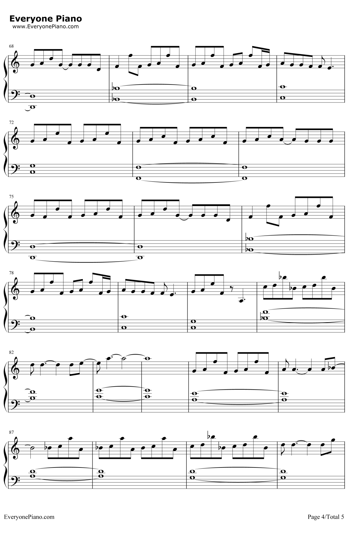 Hypnotised钢琴谱-Coldplay4