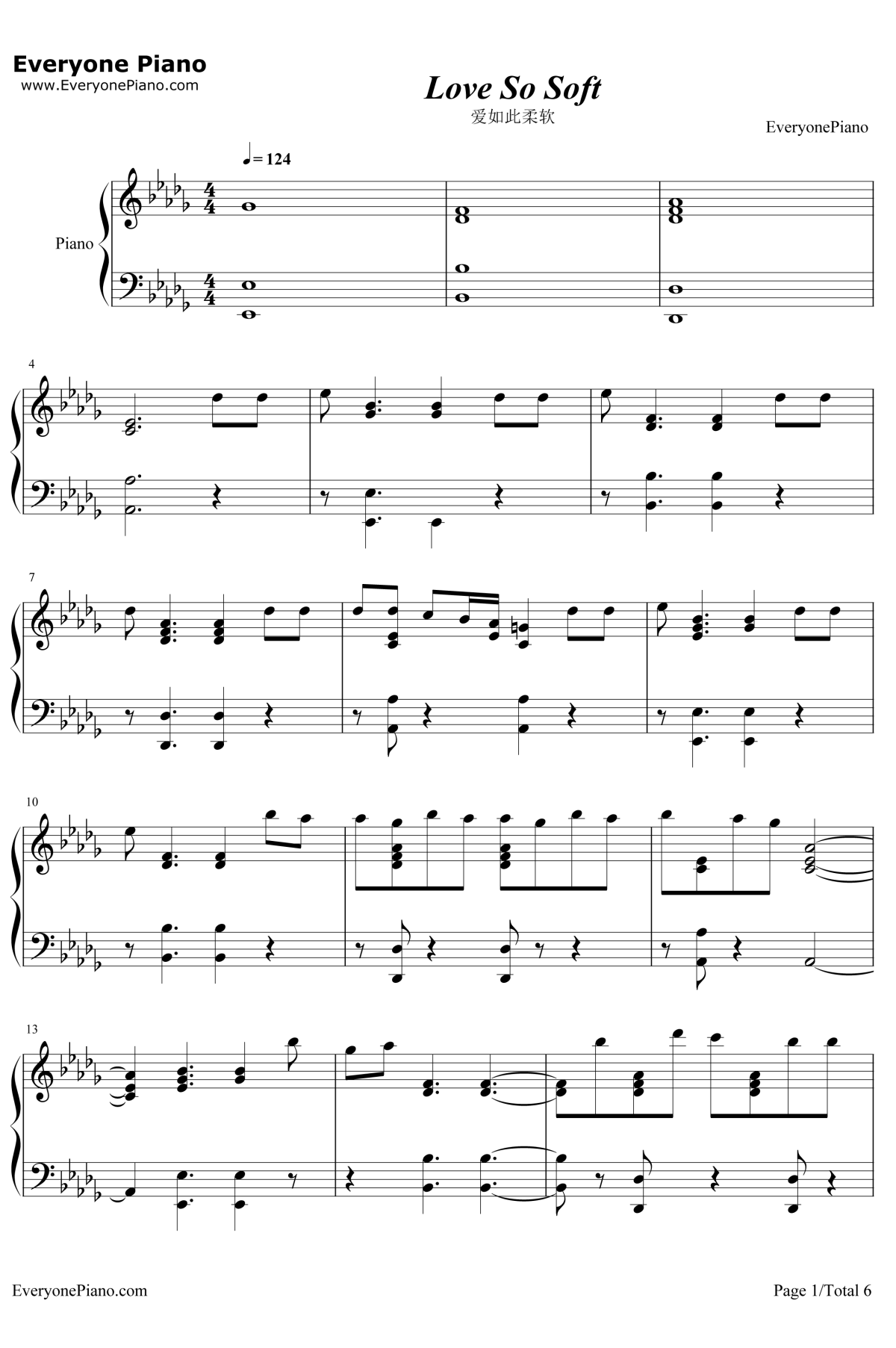 Love So Soft钢琴谱-KellyClarkson1