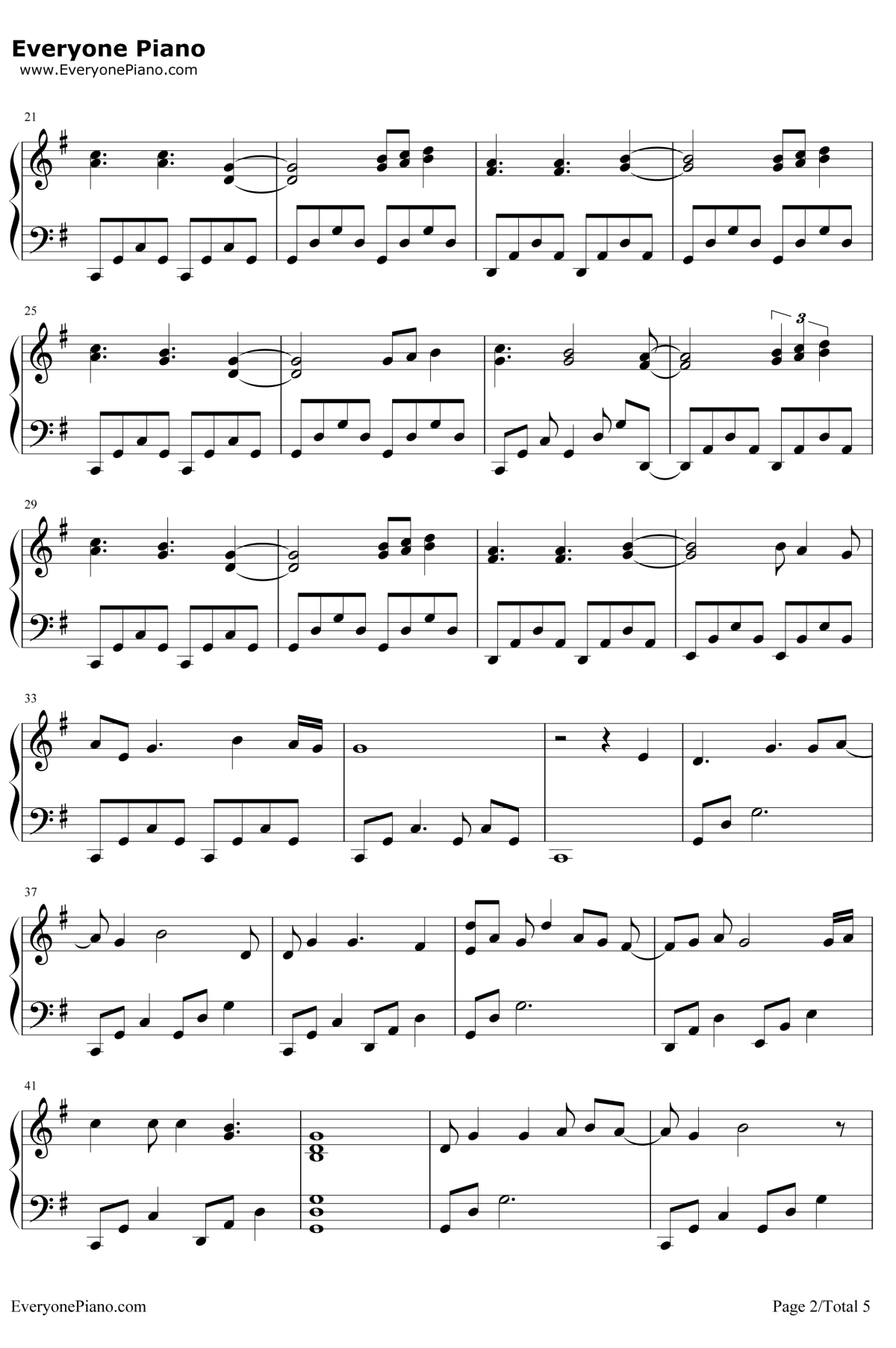 Bless the Broken Road钢琴谱-RascalFlatts2