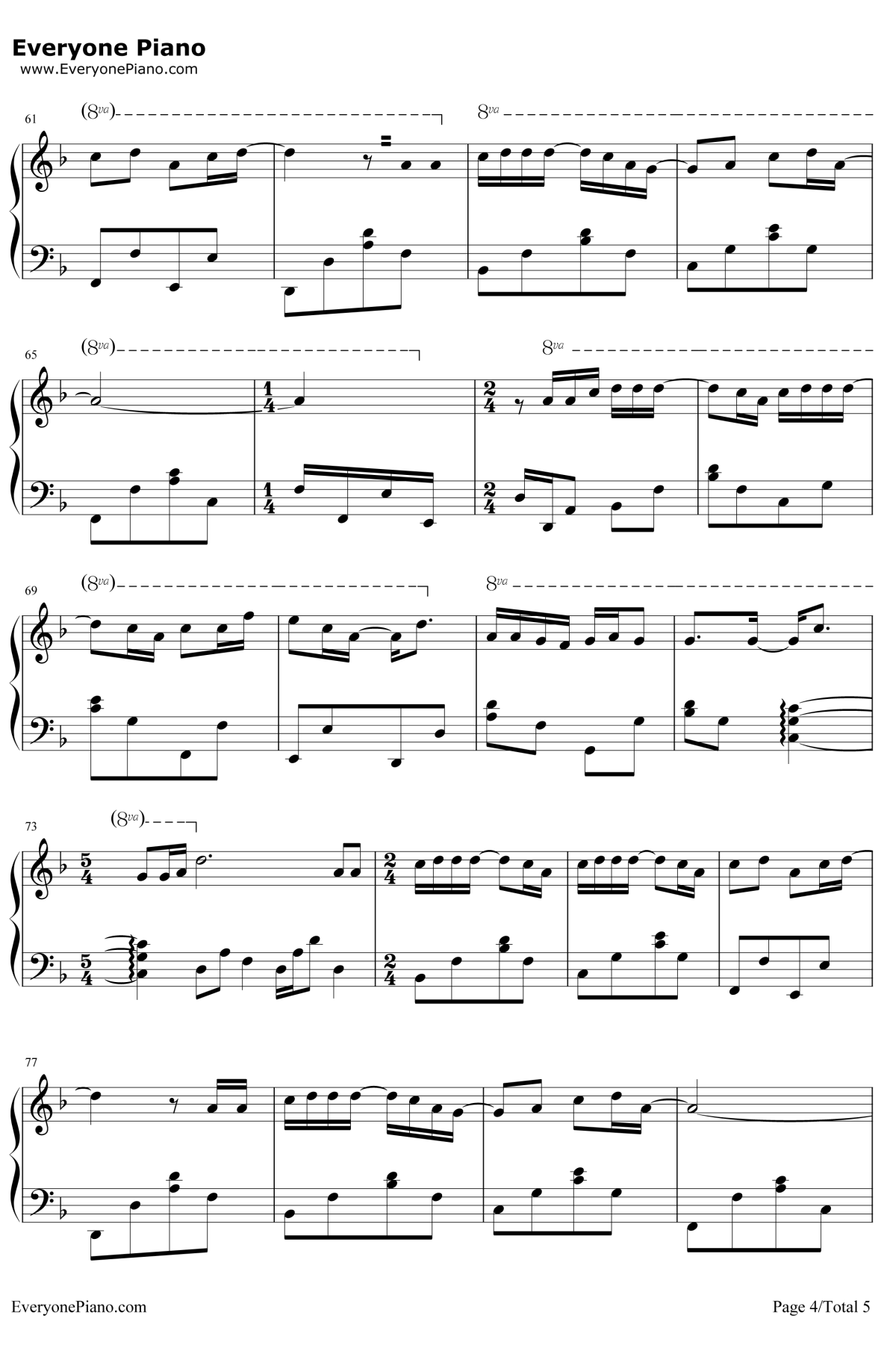等一分钟钢琴谱 -徐誉滕4