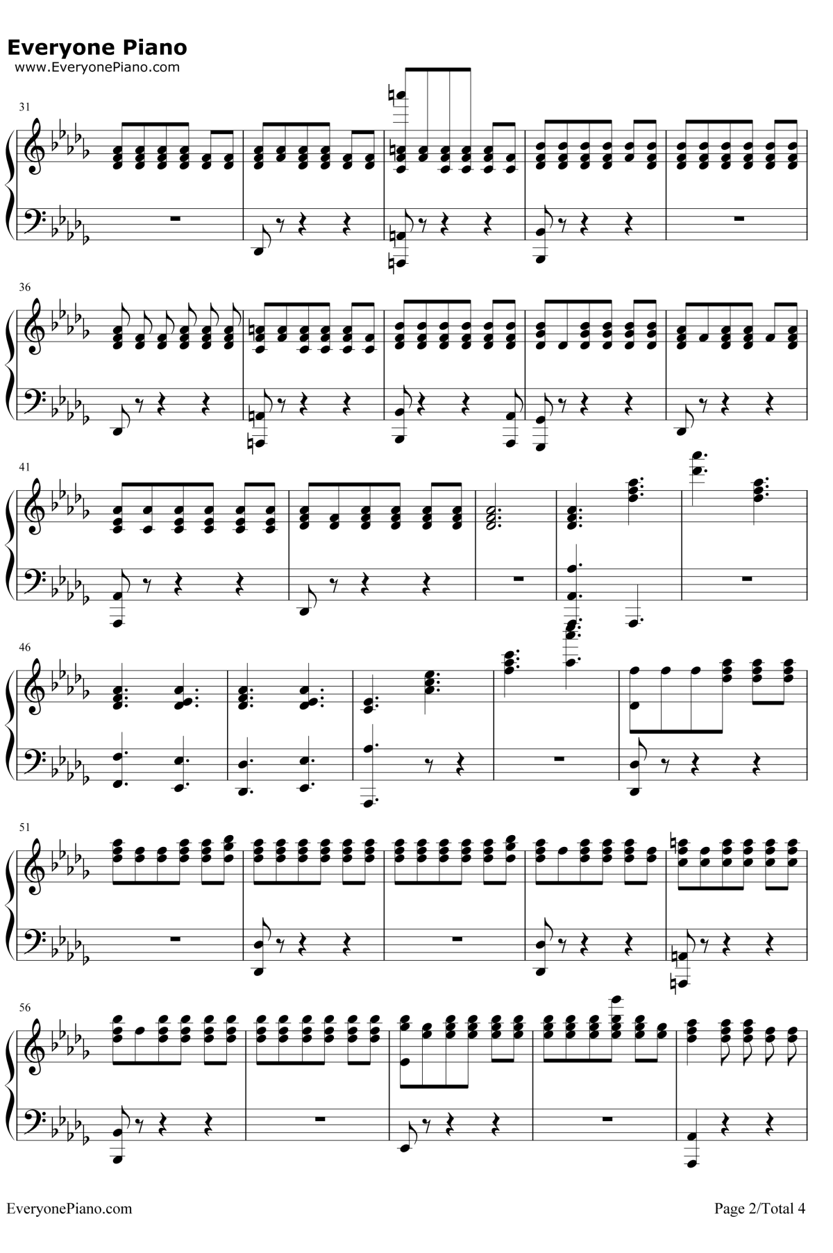 One Last Song钢琴谱-SamSmith2