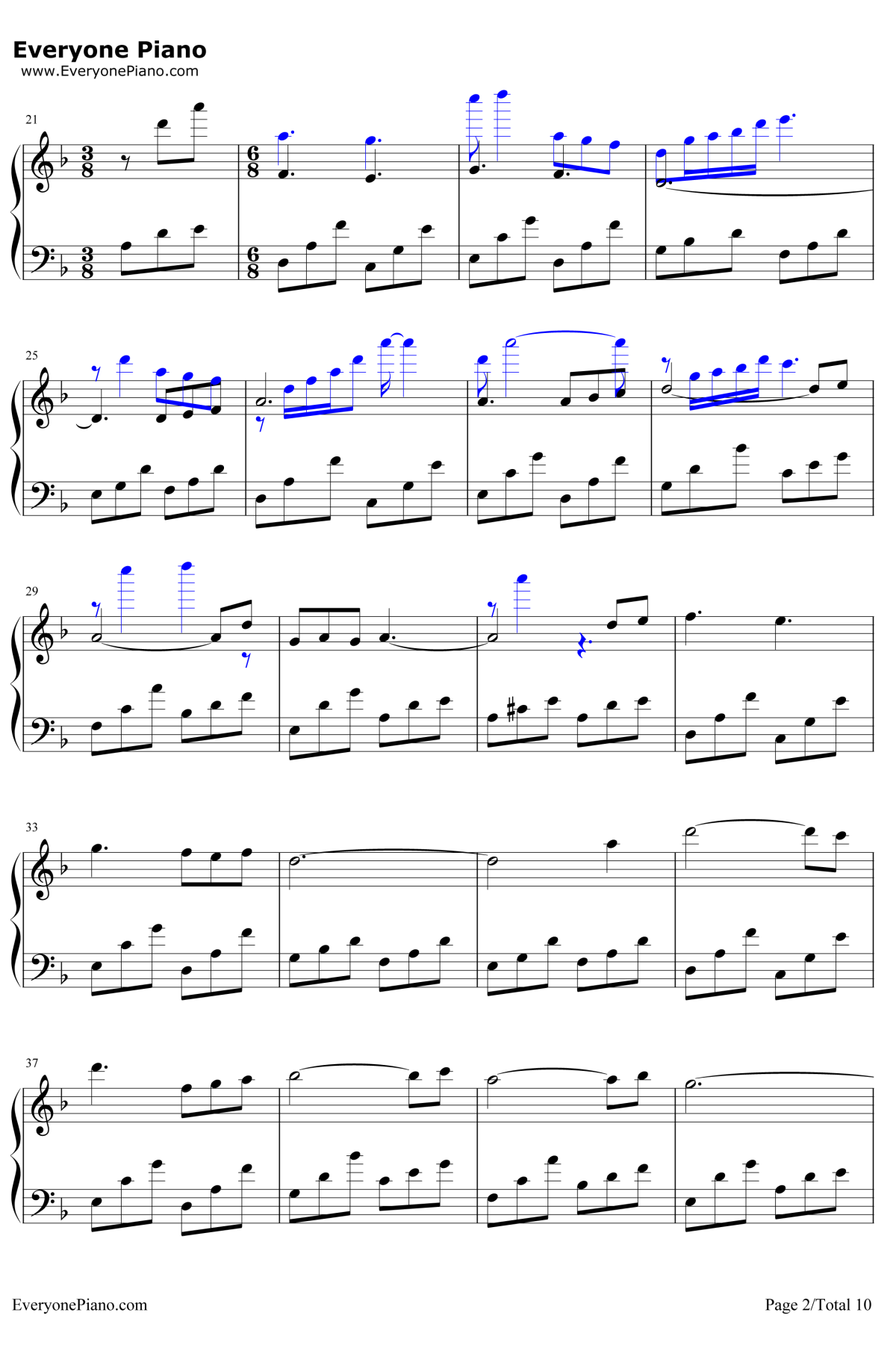 声声思钢琴谱 -林海2