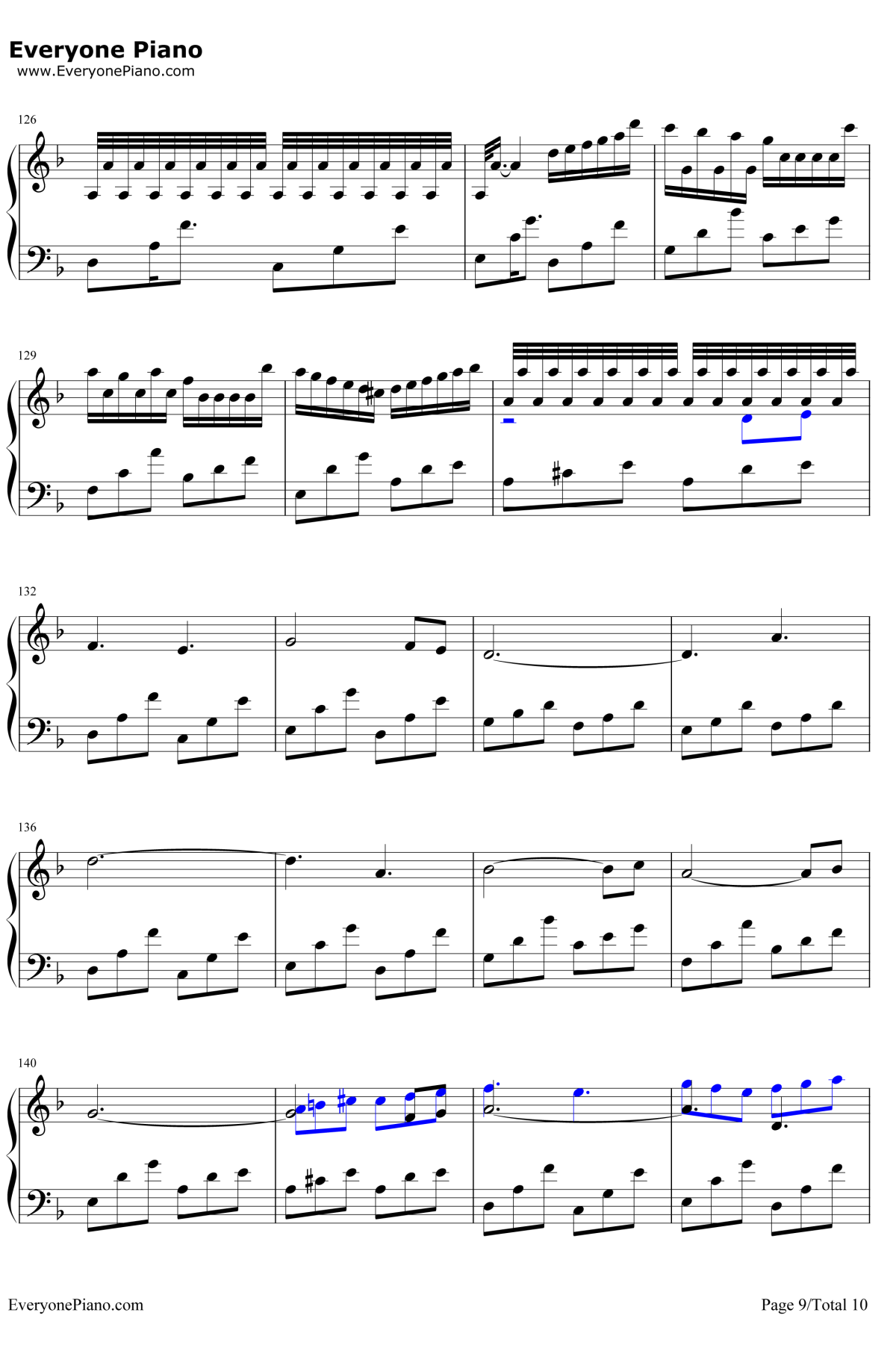 声声思钢琴谱 -林海9