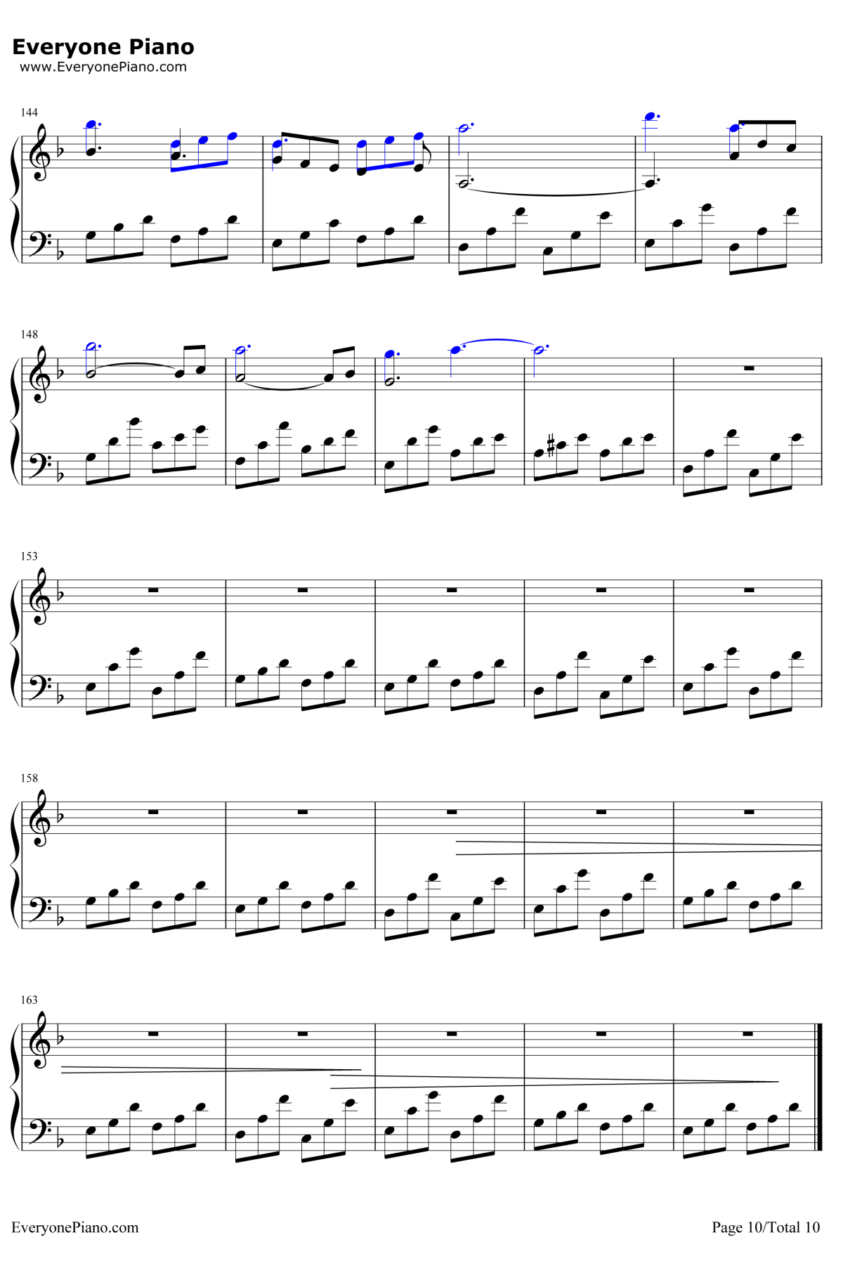 声声思钢琴谱 -林海10