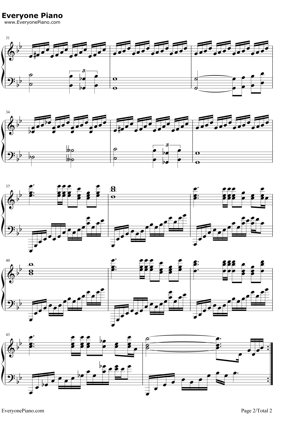 Farewell Hyrule King钢琴谱-永田権太-塞尔达传说风之杖2