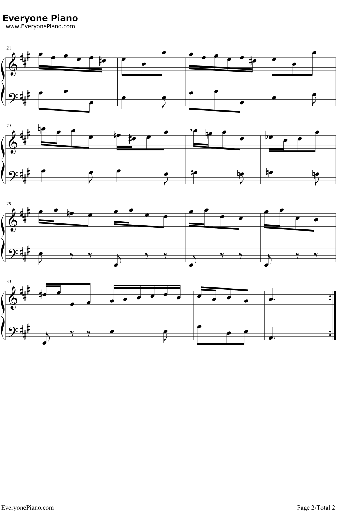 小步舞曲钢琴谱-DomenicoScarlatti-小步舞曲2