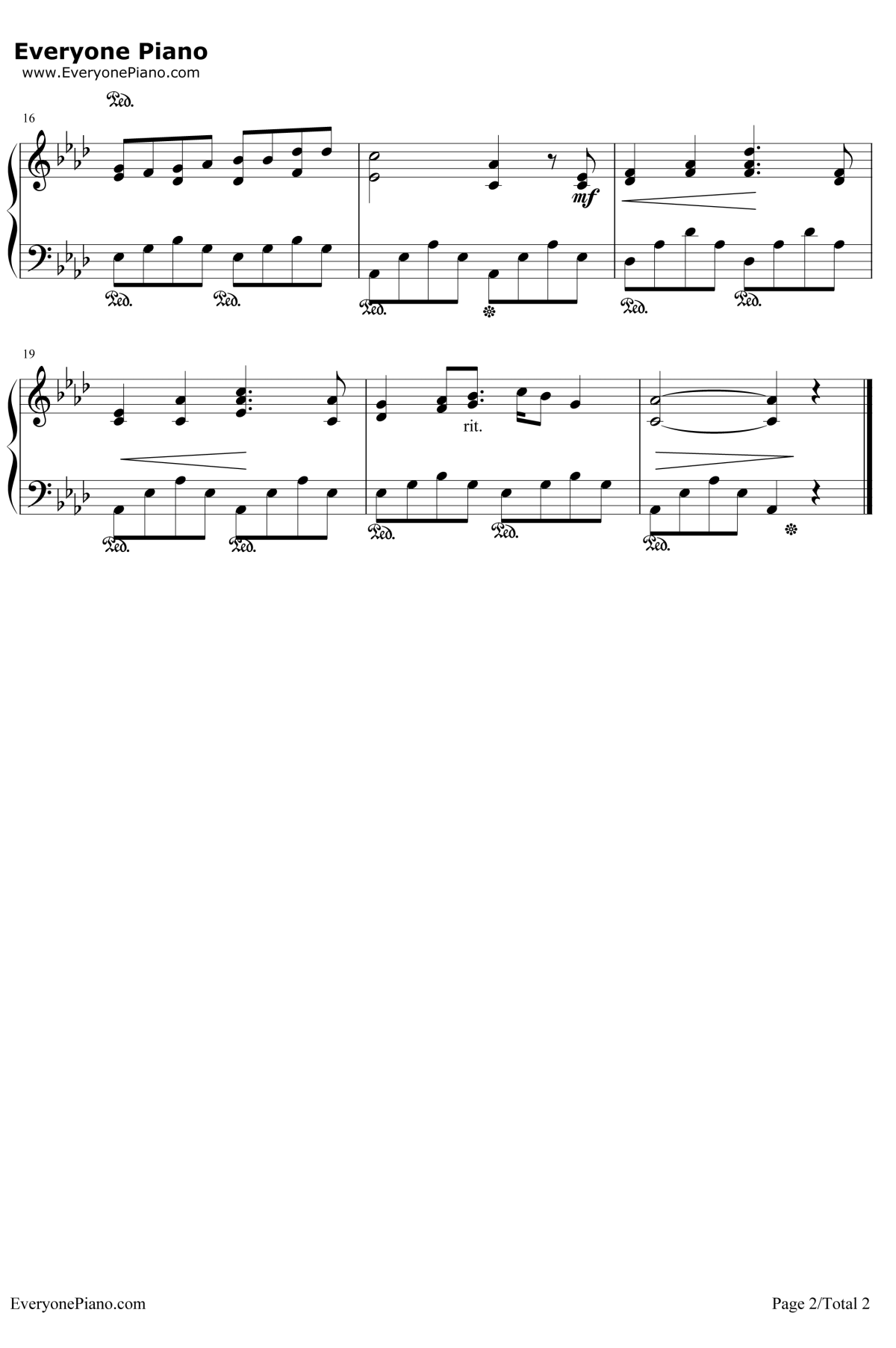 珍重再见钢琴谱 -李翊君2