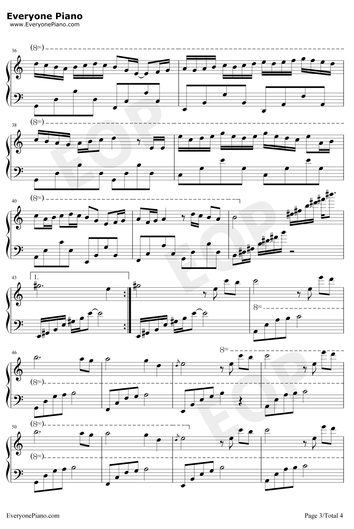 风中的蒲公英钢琴谱-张宇桦3