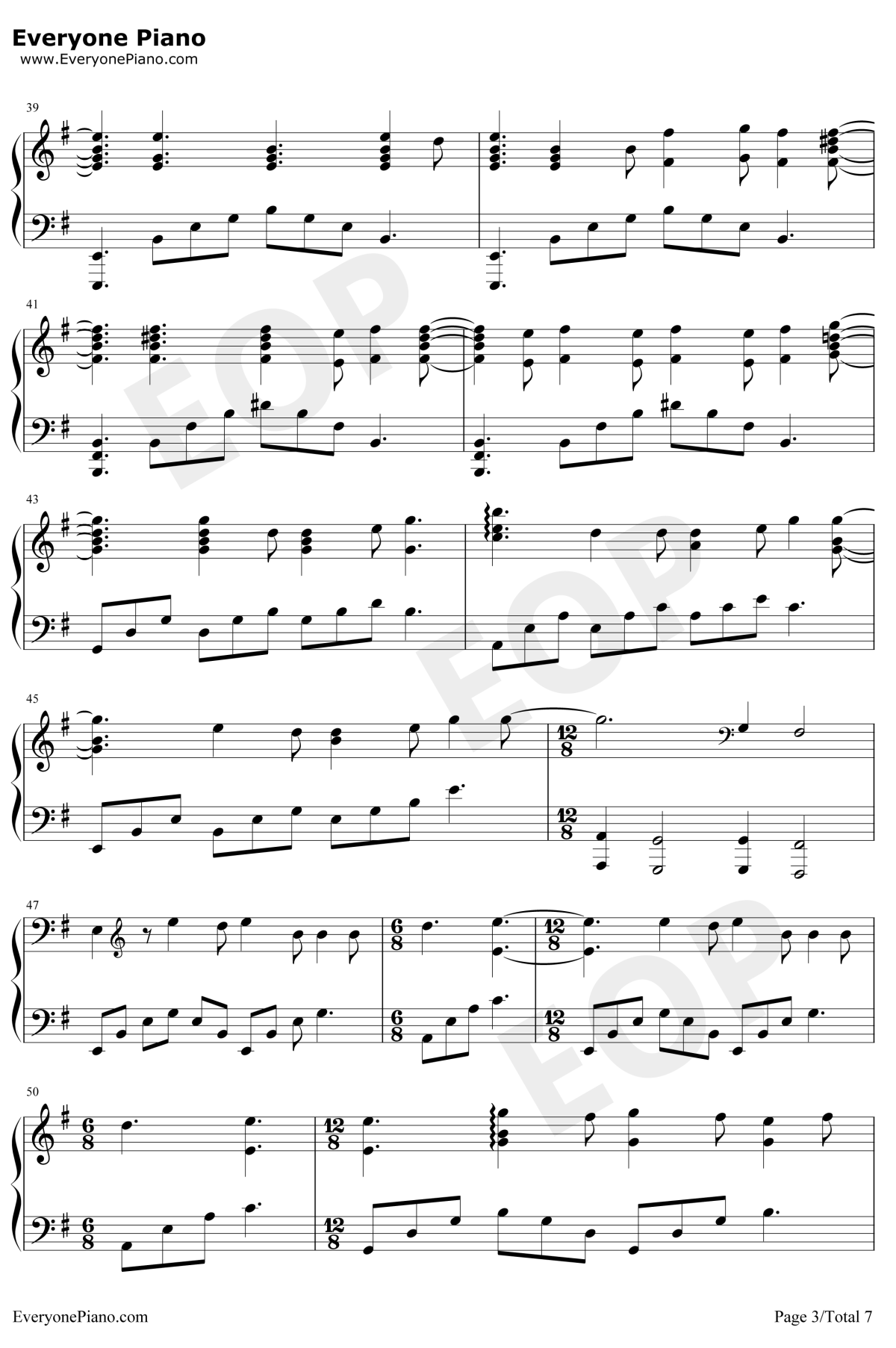 Shape of You钢琴谱-EdSheeran-版3
