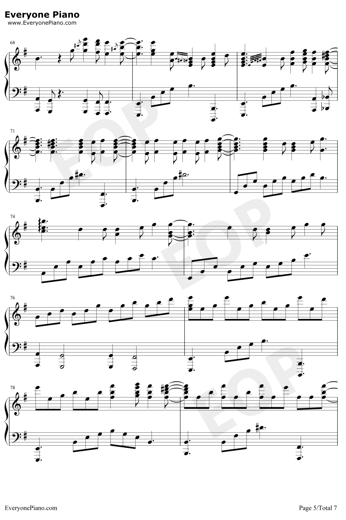 Shape of You钢琴谱-EdSheeran-版5