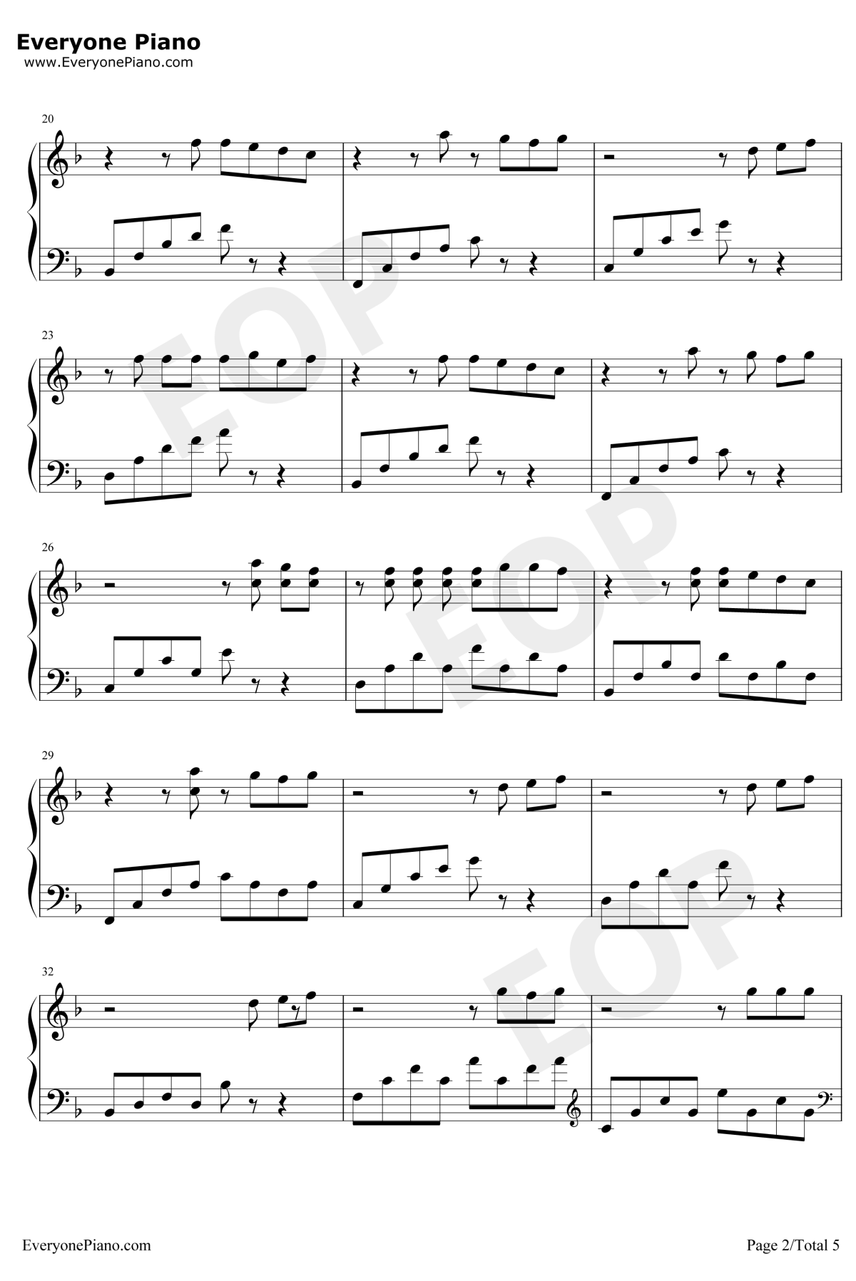 烟火里的尘埃钢琴谱-完美好听版-华晨宇2