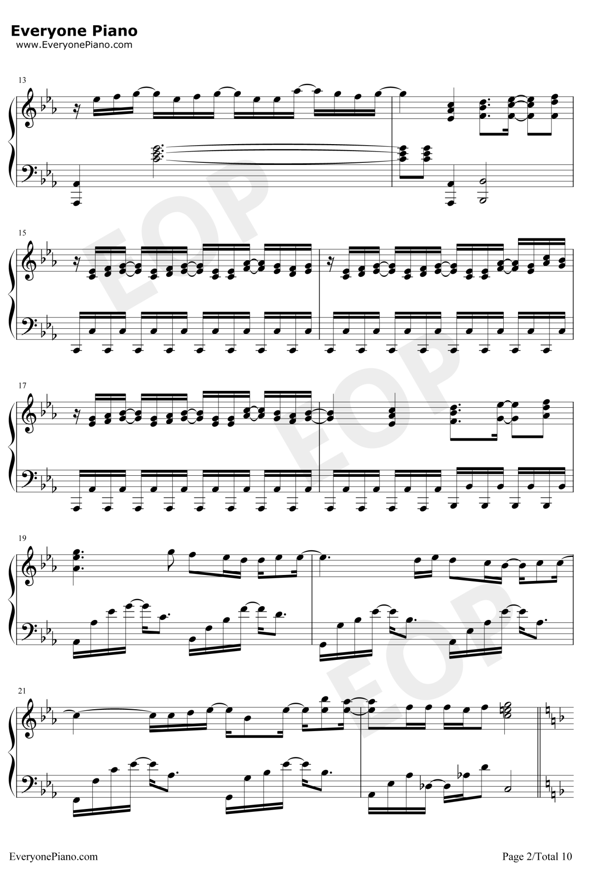 Invisible Date钢琴谱-sweetARMS-约会大作战万由里裁决主题曲2