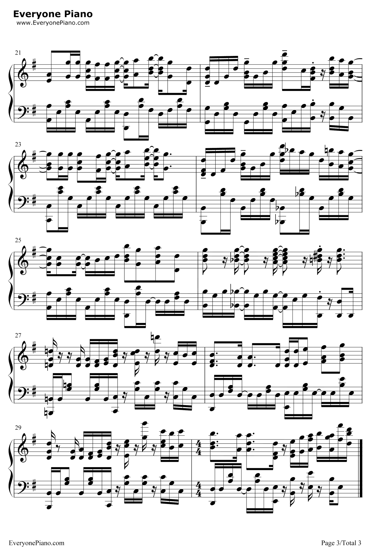 Chime钢琴谱-大冢爱-水果篮子OP23