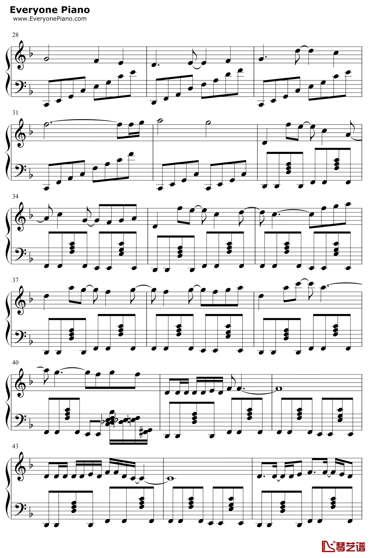 Neon钢琴谱-猎豹移动公司-霓虹-滚动的天空3