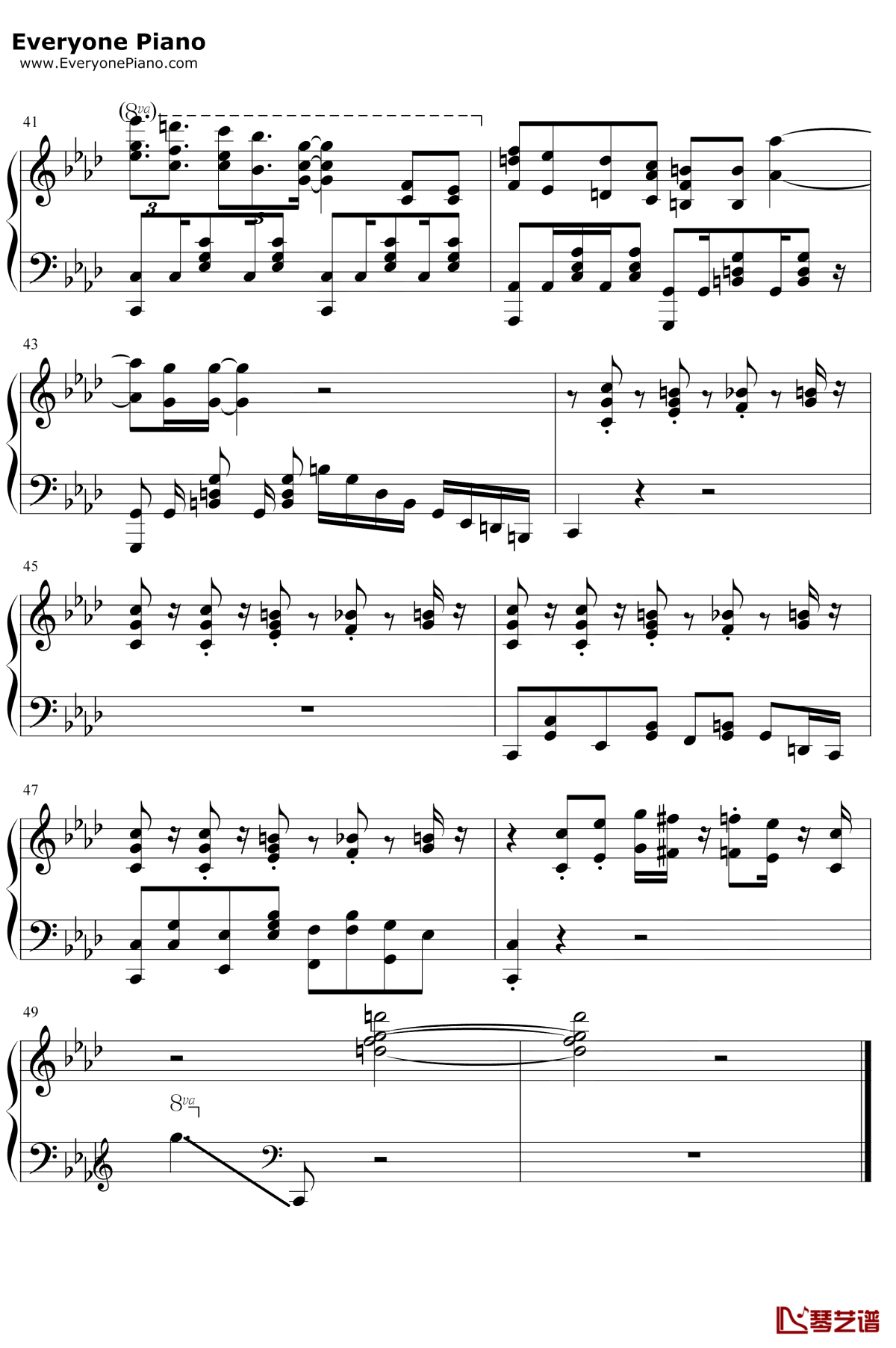 Wild Side钢琴谱-ALI-BEASTARSOP5