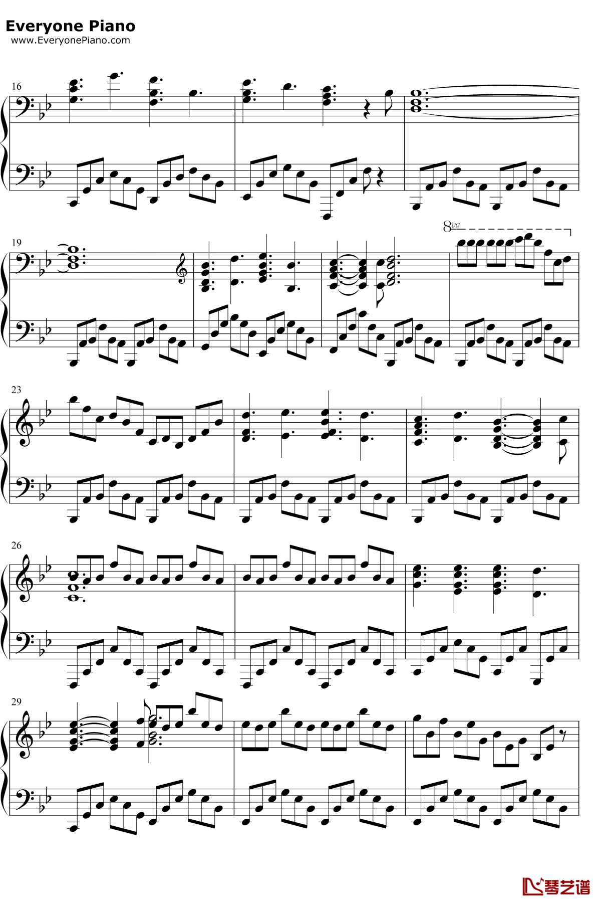 Sogno di Volare钢琴谱-ChristopherTin-文明6主题曲2